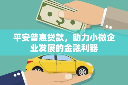 北埔平安普惠贷款，助力小微企业发展的金融利器