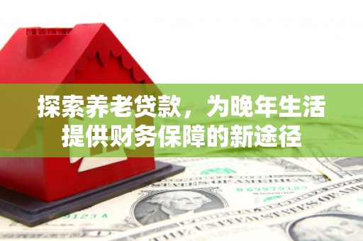 北埔探索养老贷款，为晚年生活提供财务保障的新途径