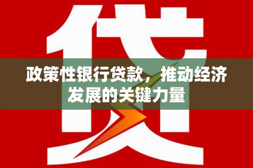 北埔政策性银行贷款，推动经济发展的关键力量